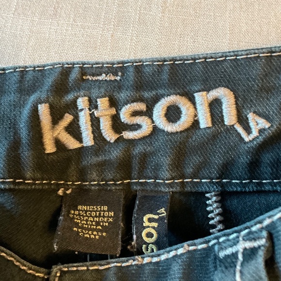 Kitson Dark Gray Women's Straight Leg Jeans - Picture 3 of 7